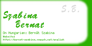 szabina bernat business card
