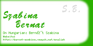 szabina bernat business card